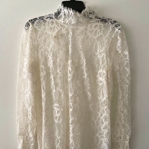 & Other Stories White Floral Lace Blouse